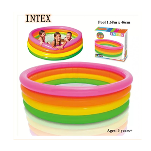 استخر بادی قطر 168 سانتیمتری کف بادی اینتکس intex مدل 56441-اسباب بازی